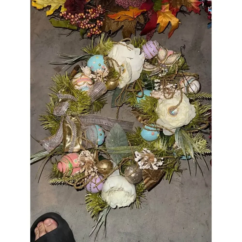 5 Assorted Holiday and Seasonal Wreaths